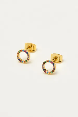 Rainbow Circle Earrings