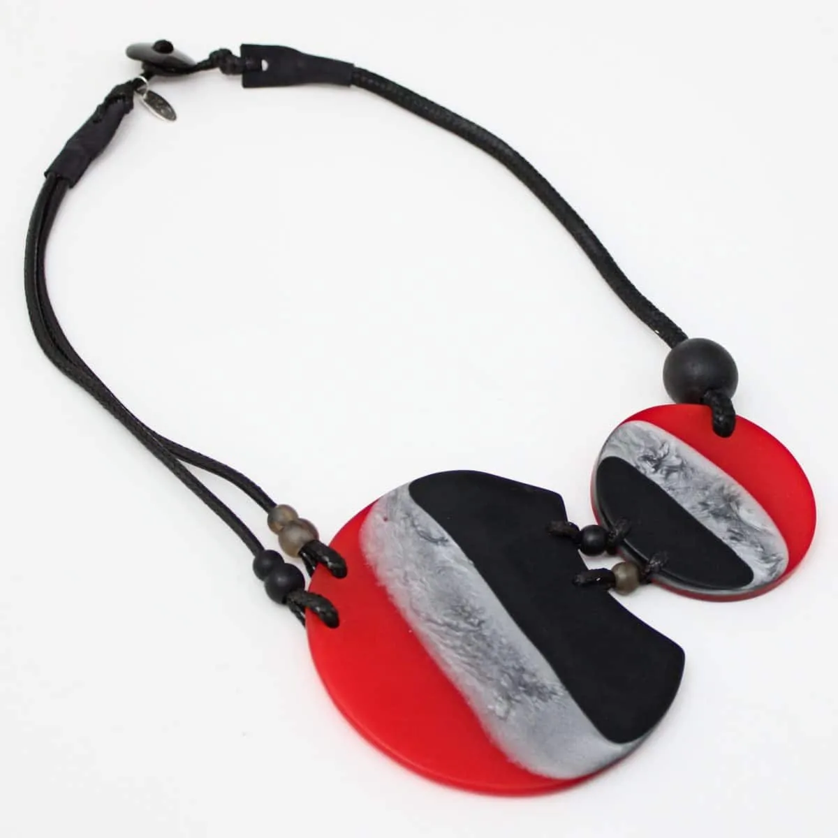 Red Calista Resin Statement Necklace