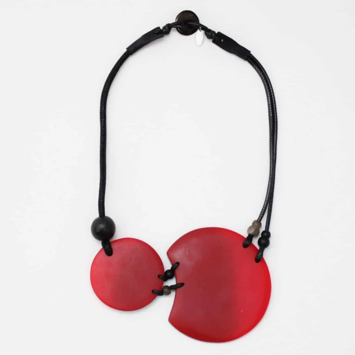 Red Calista Resin Statement Necklace