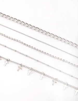 Rhodium Cross Choker