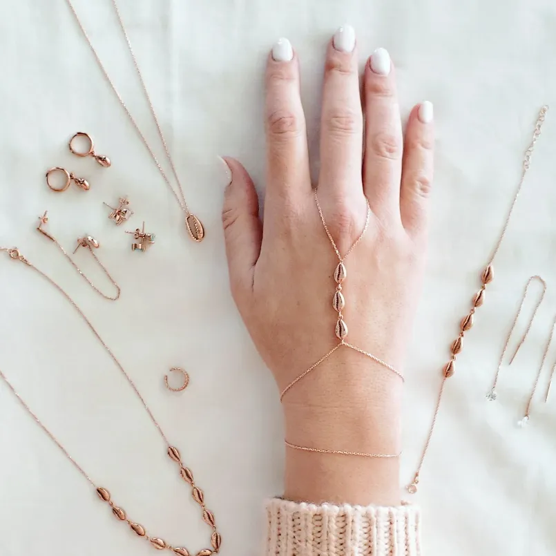 Rose Gold Cowrie Shell Bundle