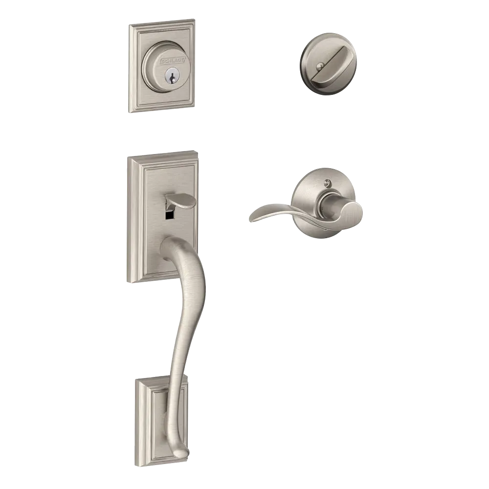 Schlage Addison Front Entry Handleset with Accent Lever