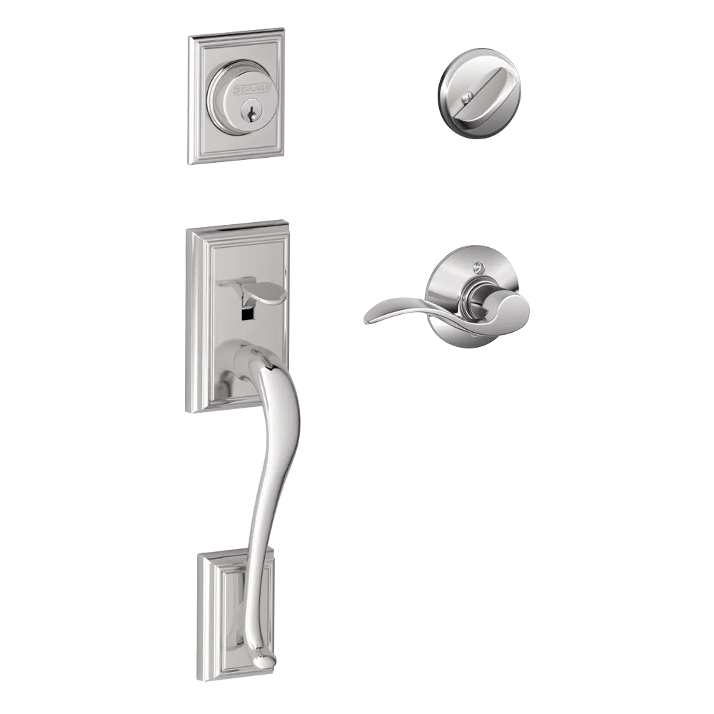 Schlage Addison Front Entry Handleset with Accent Lever