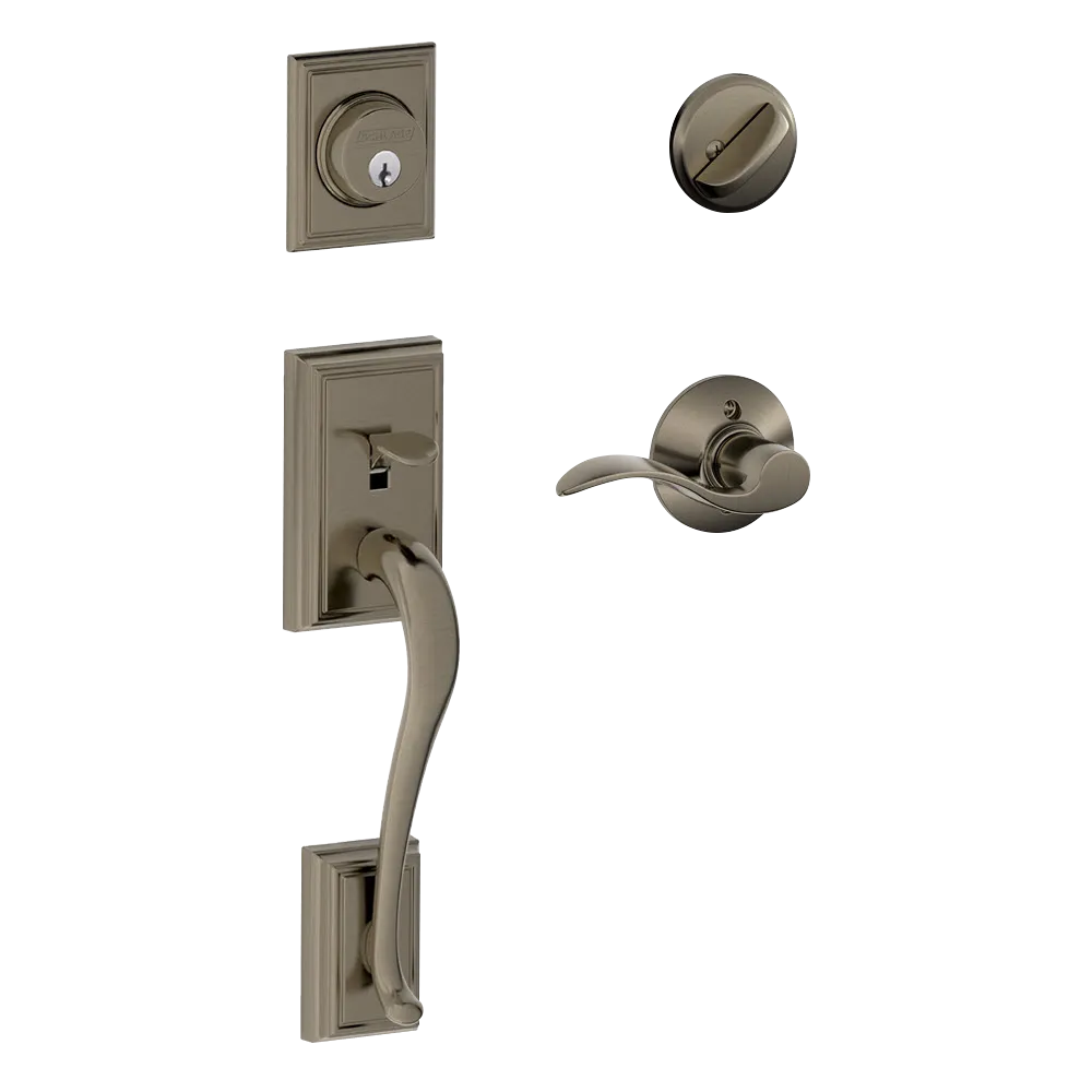 Schlage Addison Front Entry Handleset with Accent Lever