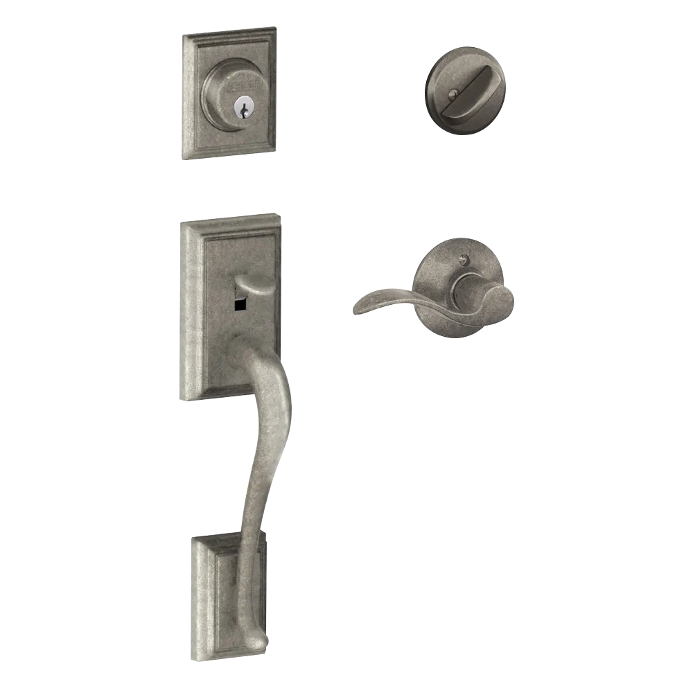 Schlage Addison Front Entry Handleset with Accent Lever