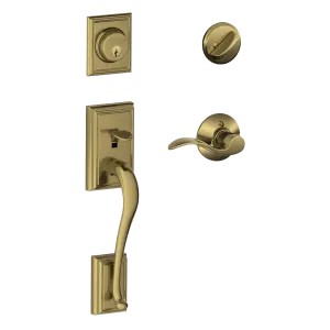 Schlage Addison Front Entry Handleset with Accent Lever