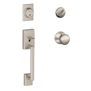 Schlage Century Front Entry Handleset with Plymouth Knob