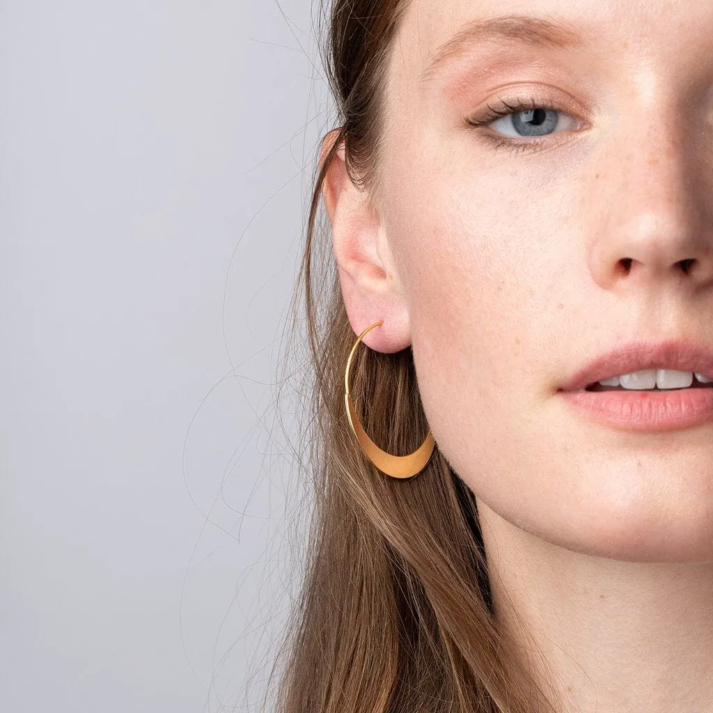 Scout Refined Earring Collection - Crescent Hoop/Gold Vermeil