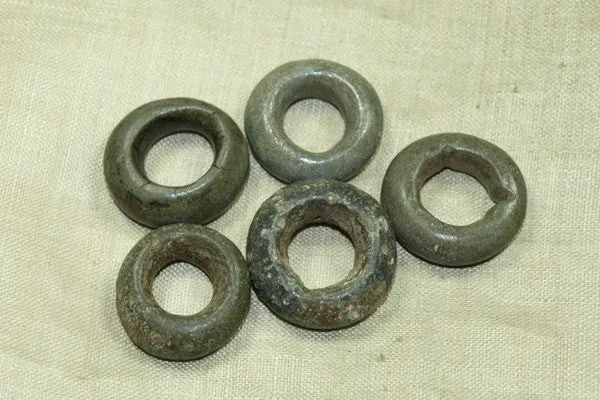 Set of Antique German Silver Hair Rings from Ethiopia