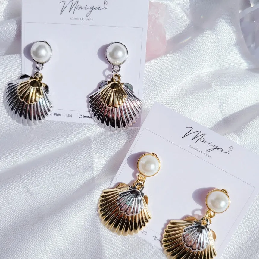 Shell Triple Unique Vacation Earrings(Twice-Dahyun,Mina) - 925 Sterling Silver