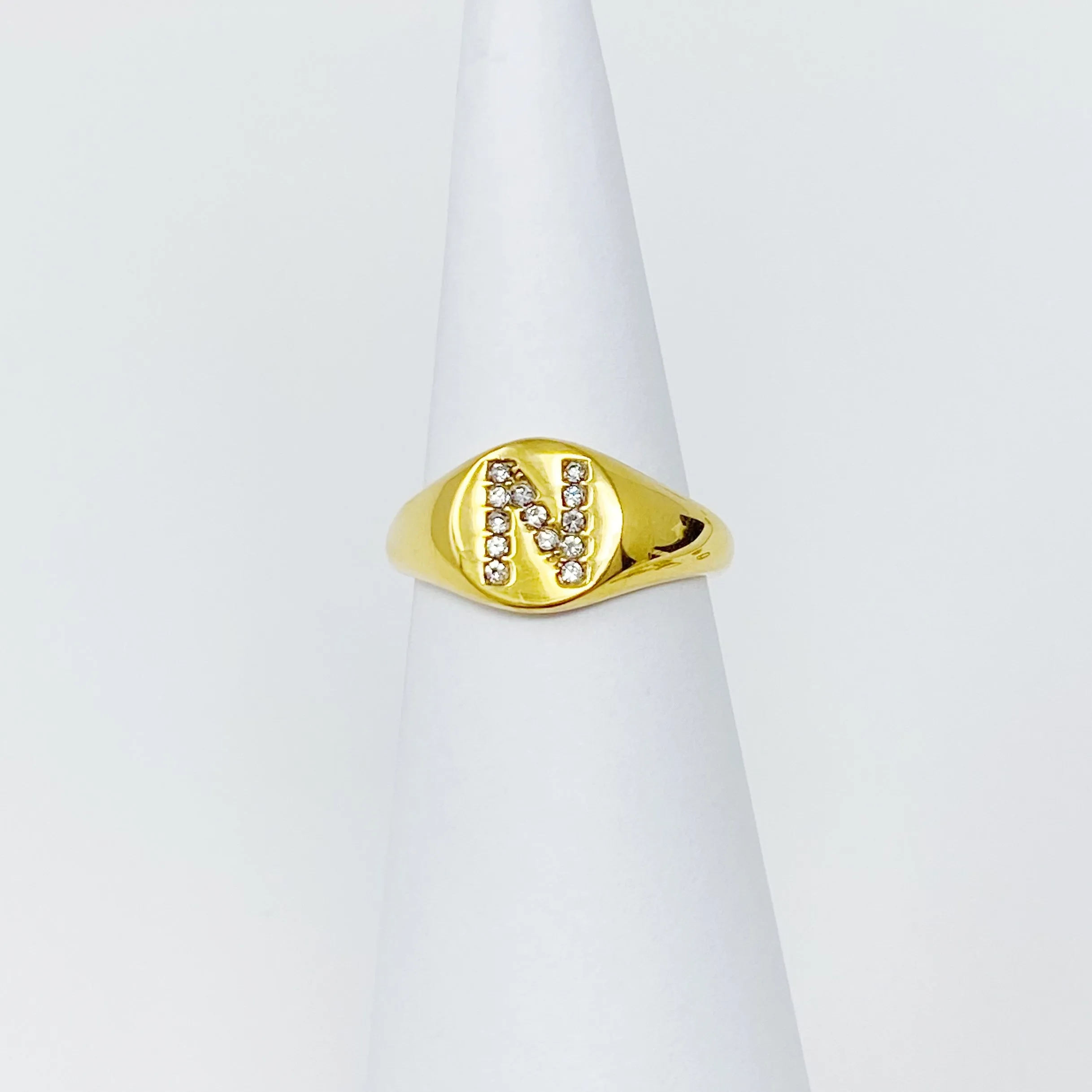 Shine Me Initial Ring