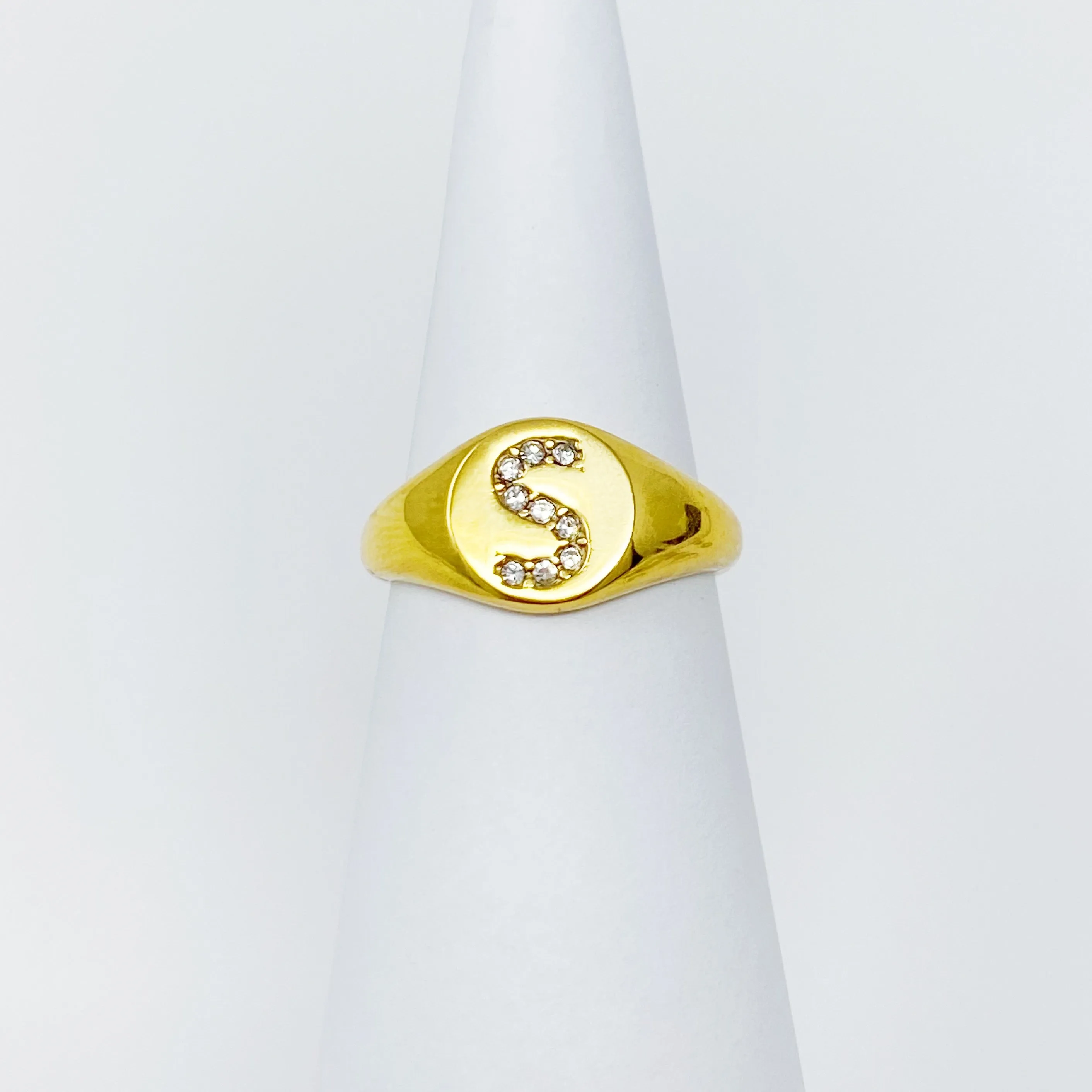 Shine Me Initial Ring