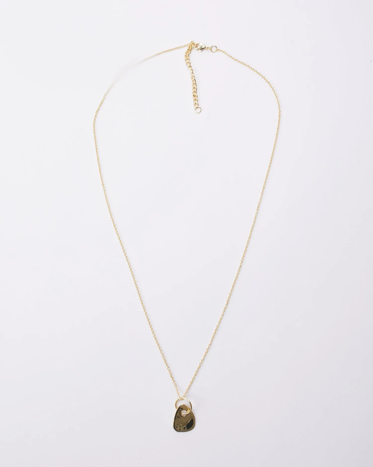 Soft Edge Triangle Gold Necklace