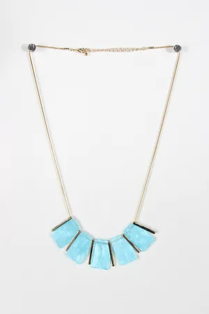 Statement Gemstone And Rod Necklace