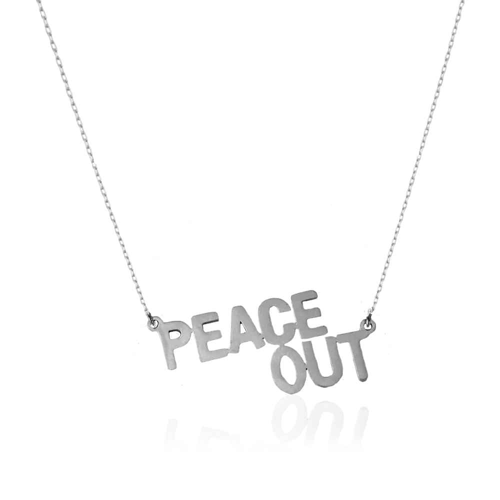 STATEMENT QUOTE MINI HALSBAND - PEACE OUT