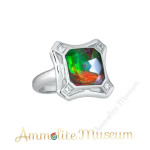 Sterling Silver Princess Ammolite Ring