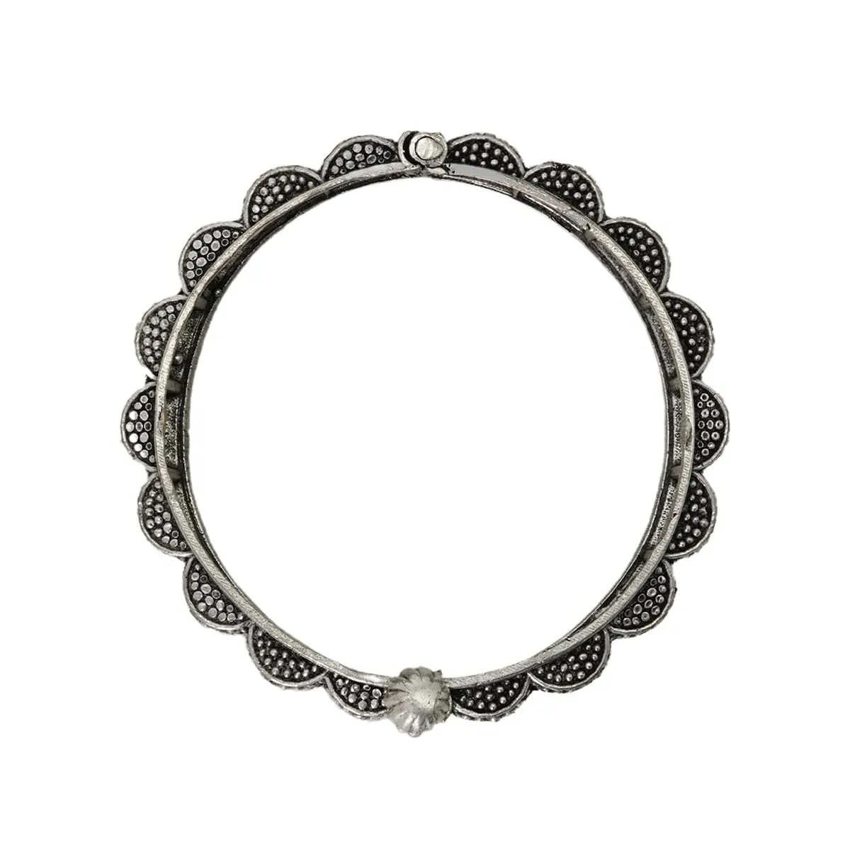 Teejh Arshi Silver Oxidised Bangles For Women