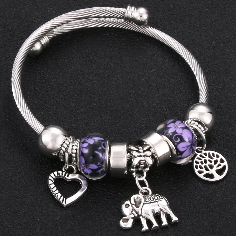 Tree of Life Lobster Buckle Bangles Bracelet