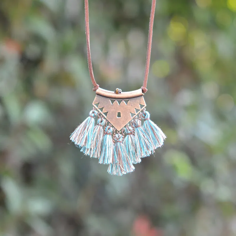 Tribal Tassel Boho Necklace