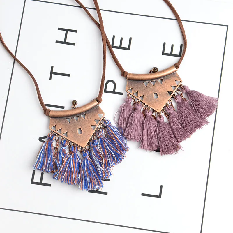 Tribal Tassel Boho Necklace