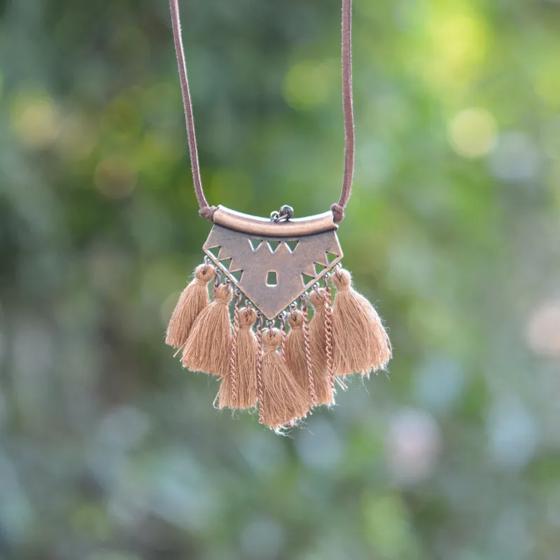 Tribal Tassel Boho Necklace