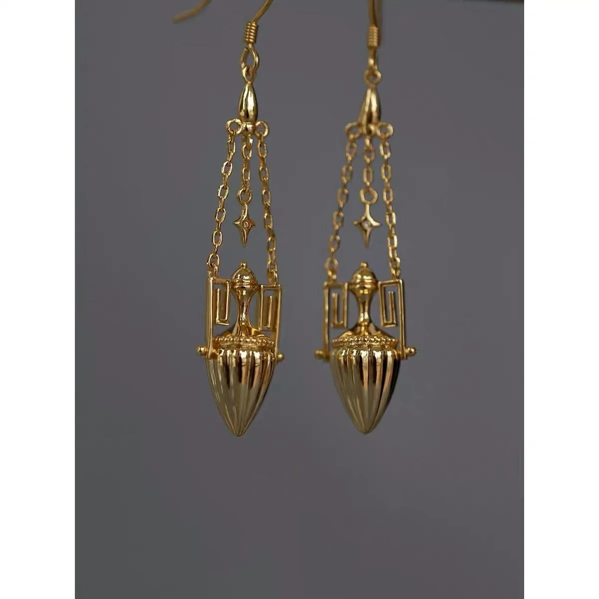 Turkish Gold Bottle Boho Earrings