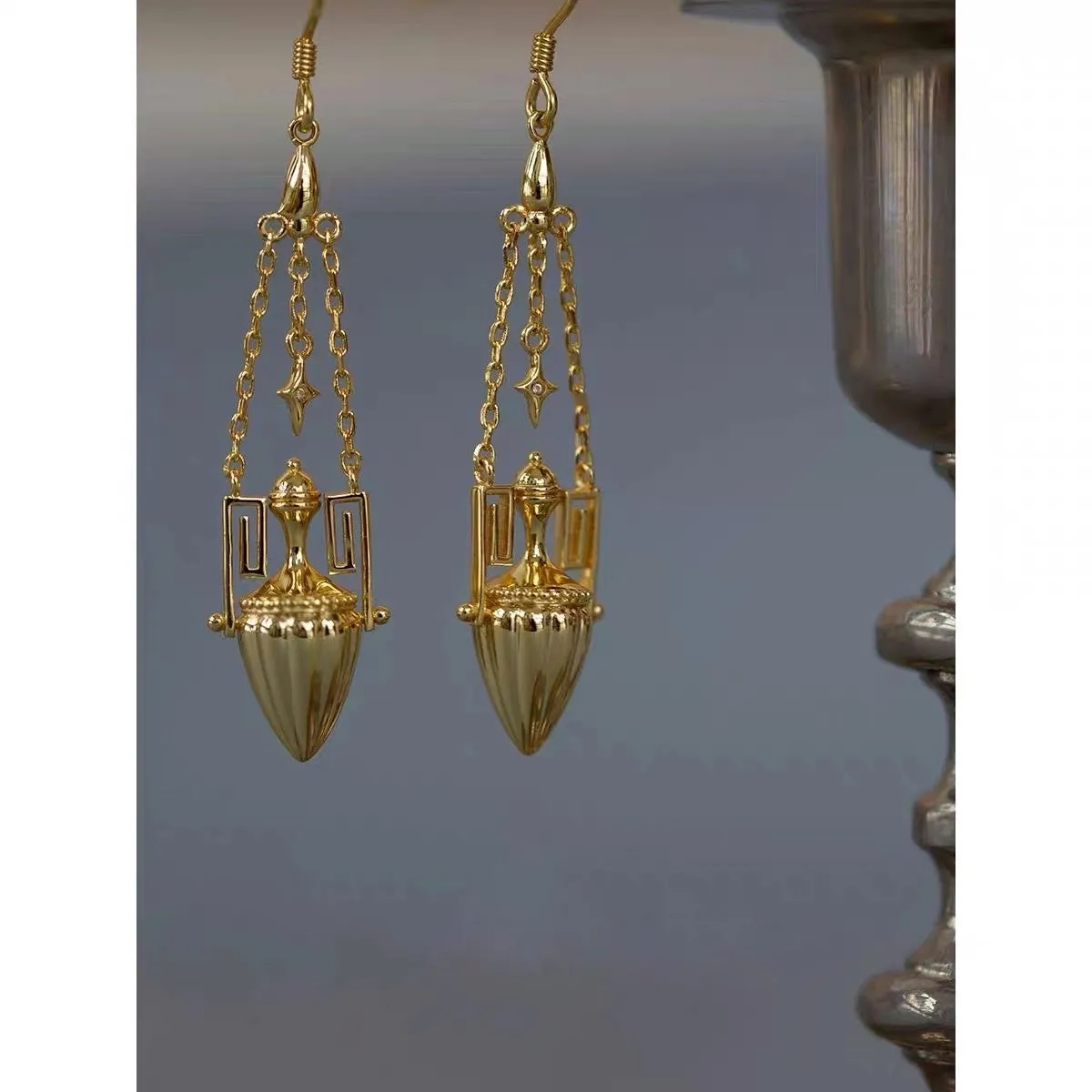 Turkish Gold Bottle Boho Earrings