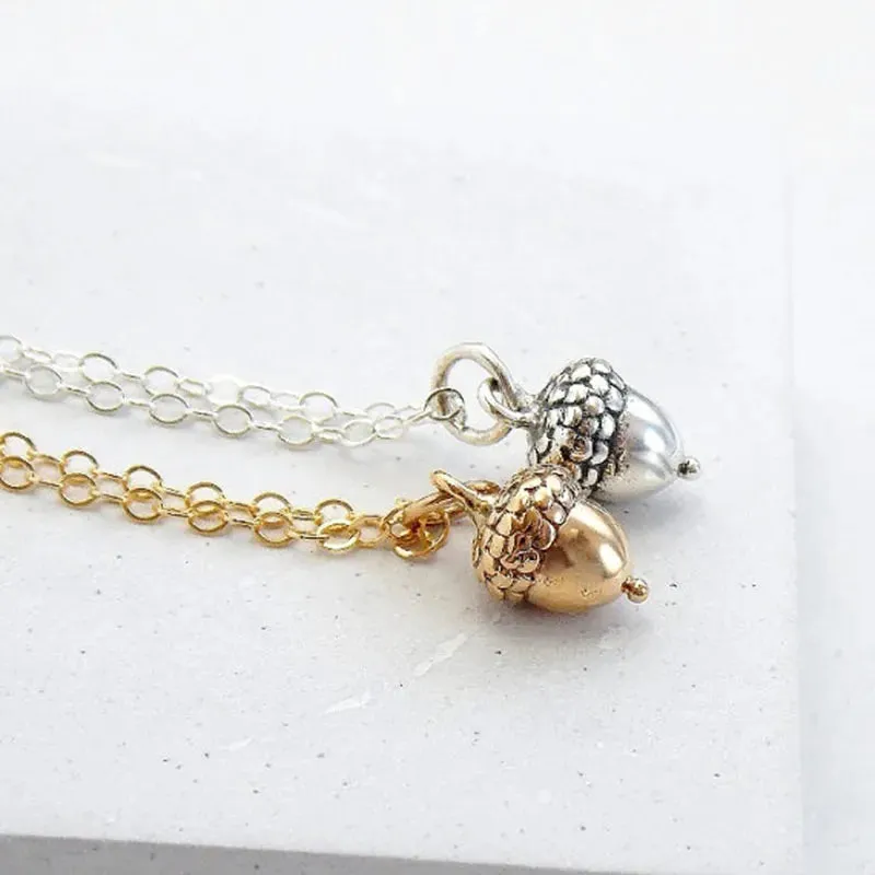 Two Oak Acorn Necklaces