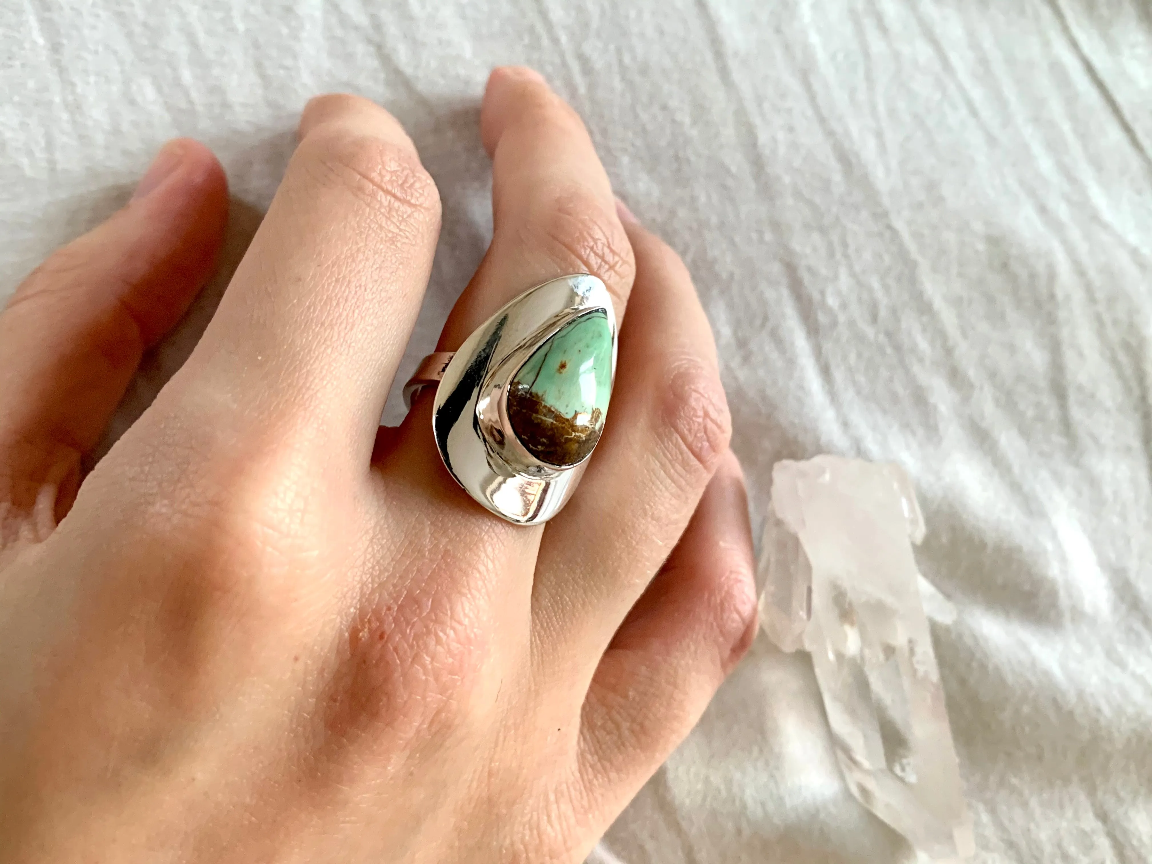 Variscite Medea Ring - Teardrop - US 8