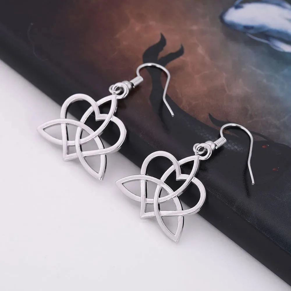 Vintage Viking Triquetra Animal Irish Celtics Knot Earrings Modern Women's Drop Earring Jewelry Magic Supernatural Amulet 2023