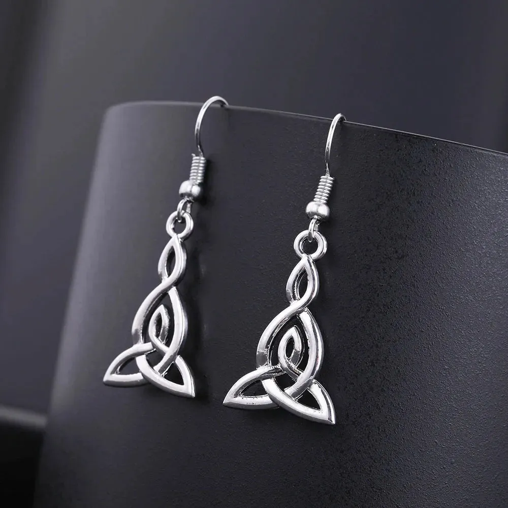 Vintage Viking Triquetra Animal Irish Celtics Knot Earrings Modern Women's Drop Earring Jewelry Magic Supernatural Amulet 2023