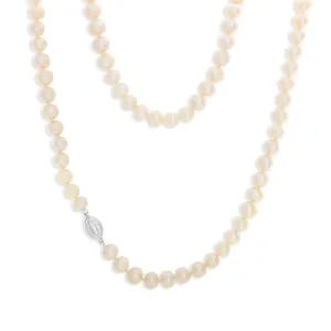 White Freshwater Strand 60cm Pearl Necklace