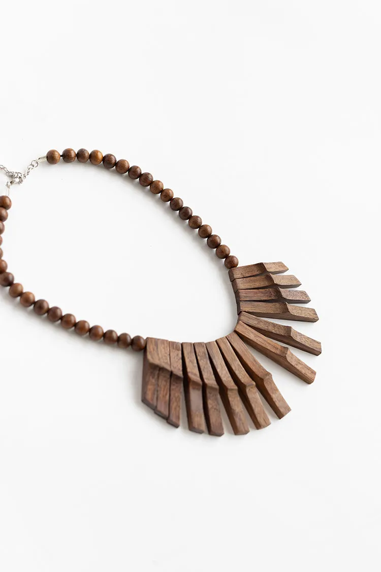 Wooden Statement Necklace